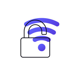 smart lock icon for apps on white