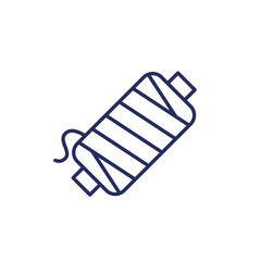 yarn or thread line icon on white
