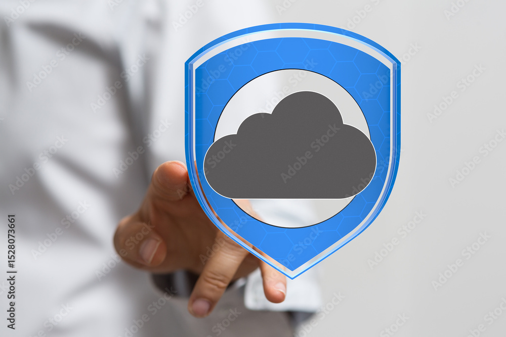 Aufkleber Ensuring your cloud data is secure with robust protection measures.  Trust and reliability.