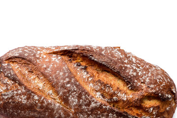 Potato Bread Loaf on White Background