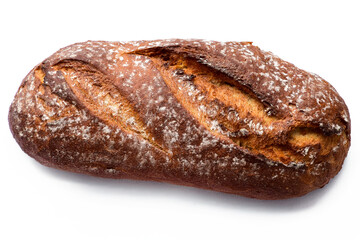 Potato Bread Loaf on White Background