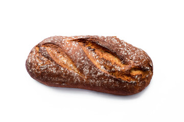 Potato Bread Loaf on White Background