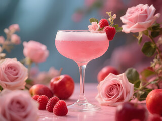 Berry Bliss Smoothie Ingredients Flat Lay