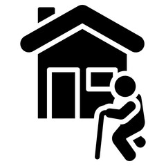 Nursing Home Glyph Icon
