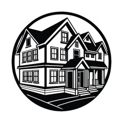 Duplexes home vector illustration