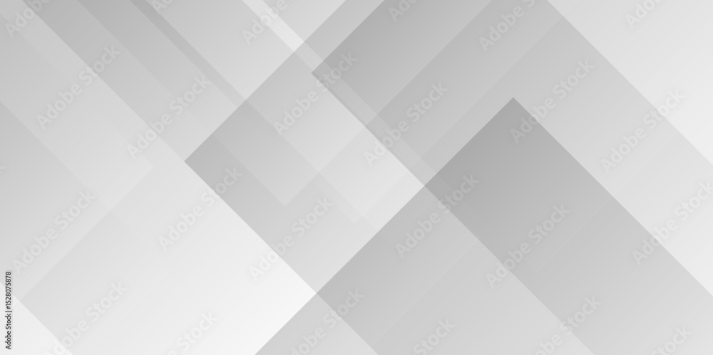 Poster modern abstract white background design with layers of textured white transparent material in triang