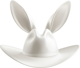 white rabbit ear bunny hat 