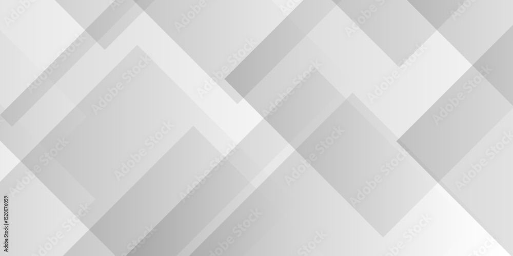 Poster modern abstract white background design with layers of textured white transparent material in triang