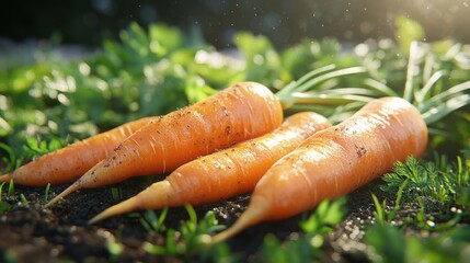 carrots in the garden
