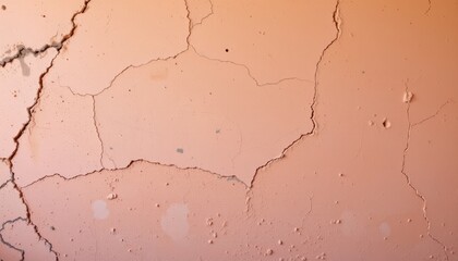 Obraz premium Close-Up of Cracked and Peeling Paint Texture on Surface in Warm Earth Tones