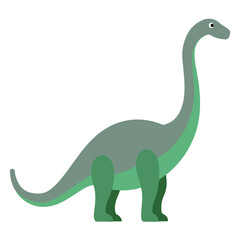 Naklejka premium Cute Green Dinosaur Illustration