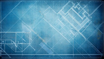 Obraz premium old blueprint background texture technical backdrop paper