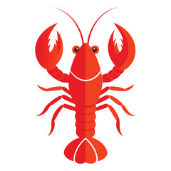 Happy Red Lobster Illustration