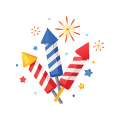 Colorful firework vector illustration. Celebration burst symbol