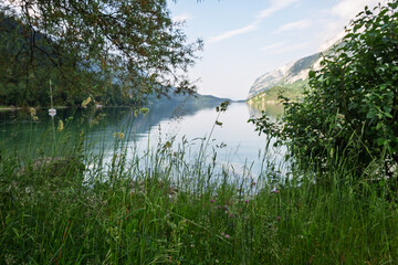 Molveno lake in Trentino, Italy.