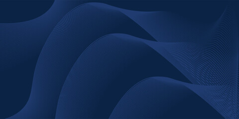 3D modern wave curve abstract presentation background. Luxury paper cut background. Abstract decoration, golden pattern, halftone gradients, 3d Vector illustration. Dark blue background