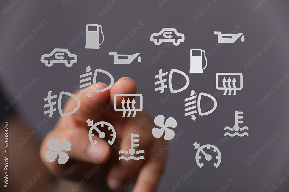 Poster Learn to identify and understand common car dashboard warning lights and their meanings.  Prevent costly repairs!