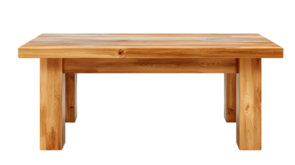 Simple wooden coffee table, rustic style.