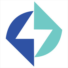 Lightning logo Electrical energy Flash or symbol of power The concept of speed fast fast fast Vector illustration clip art