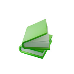 3d Dynamic green book isometric vector illustration. Ideal for education, reading, e-learning, and library concepts. Perfect for modern designs and creative projects.