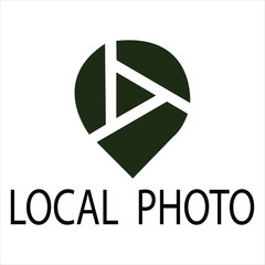 Local lens logo design vector illustration