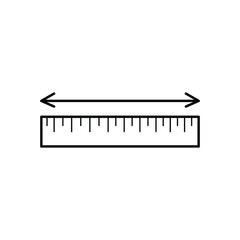 Ruler icon logo sign set vector outline