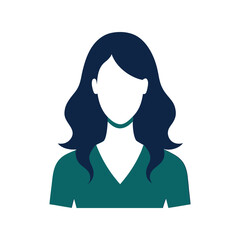 Young woman vector illustration, modern female avatar profile, trendy girl character design, stylish portrait