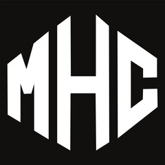 MHC polygon and cube shape logo design