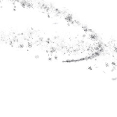 Glistening Snow Shower: Striking 3D Illustration Showcasing Falling Holiday Snowflakes