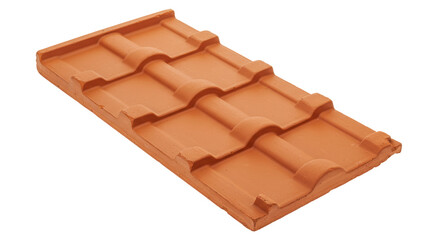 Isolated Terracotta Roof Tile Rustic Texture