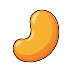 Cashew nut vector illustration, whole and split kernel graphic, healthy organic snack, tropical food ingredient