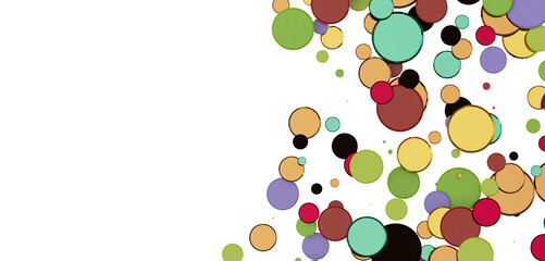  Multicolored confetti on white
