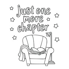 Cozy Reading Nook with 'Just One More Chapter'