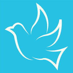 modern shape dove bird fly logo symbol vector icon illustration