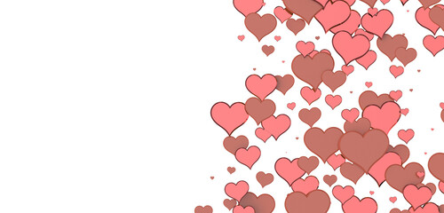 Valentine Day Hearts in transparent PNG