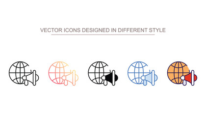 Fototapeta premium Global Marketing icon design with white background stock illustration