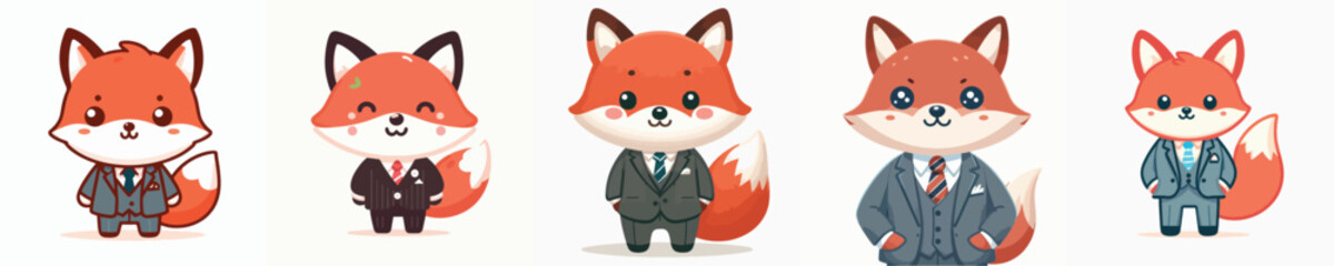 fox vector wearing a suit