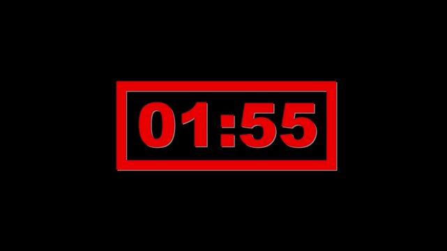 2 minute timer countdown animation,120 to 0 countdown Two minute countdown timer animation. Animated rectangle shaped stylish smooth tailed line indicator.