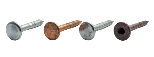 A group of three different types of screws