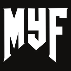 MYF letter logo design for technology company