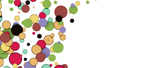 Confetti, paper triangle on the floor, fancy, colorful, celebration party