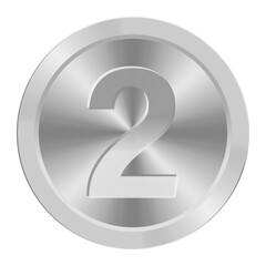 Silver award medal Illustration for web and games