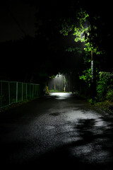 夜道の先に見える光2　心象風景