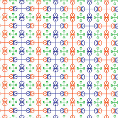 Abstract Seamless Green Blue Leaf Pattern