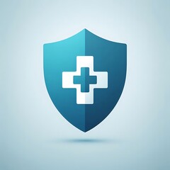 Obraz premium Blue Medical Shield Icon
