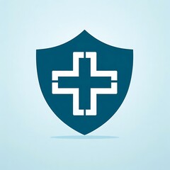 Obraz premium Medical Shield Minimal Icon