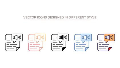 Speech to Text icon design with white background stock illustration