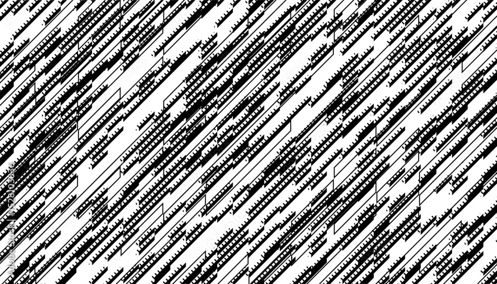 Poster black and white abstract and grunge pattern with diagonal ways for modern and sporty design element.