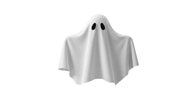 Isolated Ghost Spooky Spirit for Halloween Party