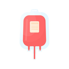 Blood bag. Concept of blood donation and transfusion. Element of medical care. Saving life
